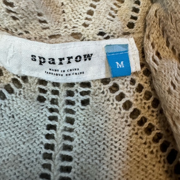 Anthropologie Sparrow Knit Tie Oatmeal Cardigan - Picture 10 of 12